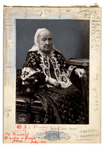 JULIA WARD HOWE SUFFRAGETTE, REFORMER, WRITER AND POET CABINET PHOTO BY J.E. PURDY.