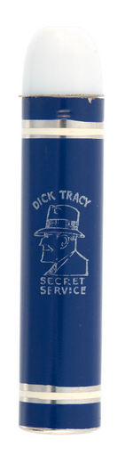 "DICK TRACY SECRET SERVICE" WORKING FLASHLIGHT IN RARE COLOR.