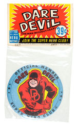 "DAREDEVIL - OFFICIAL MEMBER SUPERHERO CLUB" BAGGED BUTTON.