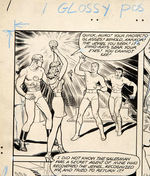 "PLANET COMICS" ORIGINAL COMIC BOOK PAGE ART.