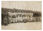 BASEBALL TOUR OF JAPAN 1931 OVERSIZED PHOTO SIGNED & ANNOTATED BY GEORGE KELLY.