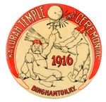 BIG 4" SHRINE CARTOON BUTTON FROM 1916.