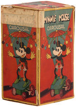 "MINNIE MOUSE CAROUSAL" WIND-UP CELLULOID TOY BOX.