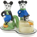 MICKEY & MINNIE MOUSE EXCEPTIONAL CHINA CONDIMENT SET.