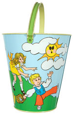 “JACK AND JILL” TIN SAND PAIL.