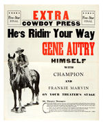 GENE AUTRY "COWBOY PRESS" THEATER PROMO PLUS CONTRACTS.