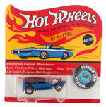 "HOT WHEELS THE DEMON" BLUE ON CARD.