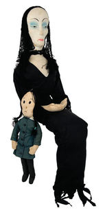 THE ADDAMS FAMILY - MORTICIA AND WEDNESDAY ADDAMS DOLLS.