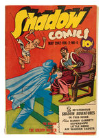 "SHADOW COMICS" VOLUME 2, #4 WITH RARE BUTTON ADVERTISEMENT.