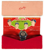 “ALL STAR WRIST WATCH” WITH MANTLE/MARIS/MAYS/KOUFAX BOXED COMPLETE.