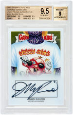 "TOPPS GARBAGE PAIL KIDS 2013 CHROME SERIES ONE JOHN POUND AUTOGRAPH" CARD BECKETT 9.5 GEM MINT.