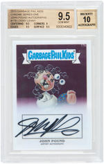 "TOPPS GARBAGE PAIL KIDS 2013 CHROME SERIES ONE JOHN POUND AUTOGRAPH" CARD BECKETT 9.5 GEM MINT.