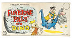 FRED FLINTSTONE ON DINO TIN WIND-UP BY MARX IN BOX.