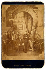 LINCOLN WITH “UNION COMMANDERS” CIRCA 1864 CABINET PHOTO “COMPLIMENTS OF THE TRAVELERS...HARTFORD"