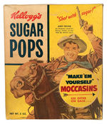 ANDY DEVINE/WILD BILL HICKOK SHOW UNOPENED SUGAR POPS BOX.