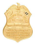 IKE DC POLICE BADGE 1957 INAUGURAL HAKE #2247.