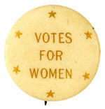 "VOTES FOR WOMEN" WITH SIX GOLD STARS.