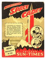 "TOM CORBETT SPACE CADET" COMIC STRIP NEWSSTAND SIGN.