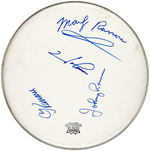 THE RAMONES BAND-SIGNED DRUMHEAD.