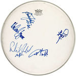 AC/DC BAND-SIGNED DRUMHEAD.