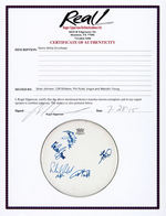 AC/DC BAND-SIGNED DRUMHEAD.