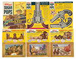 "WILD BILL HICKOK" KELLOGG'S SUGAR POPS BOX PANELS WITH ADS.