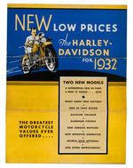 HARLEY-DAVIDSON 1930s BROCHURE LOT.