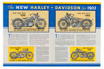 HARLEY-DAVIDSON 1930s BROCHURE LOT.