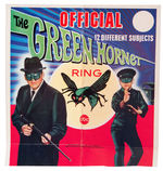 "THE GREEN HORNET RING" FLICKER/FLASHER NEAR FULL DISPLAY BOX.