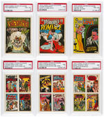 DC "COMIC COVER STICKERS" TOPPS LOT WITH PSA GRADED EXAMPLES