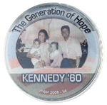 “OBAMA ‘08/KENNEDY ‘60” FAMILY FLASHER BUTTON.