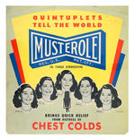 DIONNE QUINTUPLETS "MUSTEROLE" ADVERTISING SIGN PAIR.