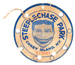 "STEEPLECHASE PARK CONEY ISLAND, N.Y. " ADMISSION AND RIDE TICKET.