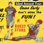 "BASEBALL CIRCUS/N.Y. ROYALS vs. INDIANAPOLIS CLOWNS" WINDOW CARD.