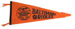 "BALTIMORE ORIOLES" 1960s PENNANTS.