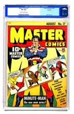 MASTER COMICS #17 AUGUST 1941 CGC 8.5 CREAM TO OFF-WHITE ROCKFORD COPY.