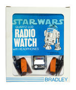 "STAR WARS QUARTZ LCD RADIO WATCH WITH HEADPHONES."