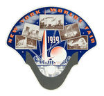 NEW YORK WORLDS FAIR 1939 FAN/STICKERS/COASTER/TAG.
