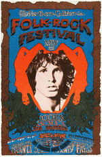 "THE NORTHERN CALIFORNIA FOLK-ROCK FESTIVAL" POSTER FEATURING THE DOORS.