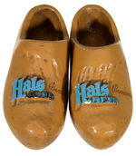 “HALS PREMIUM BEER” PAIR OF MINIATURE PROMOTIONAL DUTCH SHOES.