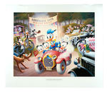 CARL BARKS SIGNED "A 1934 BELCHFIRE RUNABOUT!" LIMITED EDITION LITHOGRAPH WITH BONUS MATERIAL.