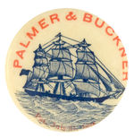 “PALMER & BUCKNER”  1896 GOLD DEMOCRATS PARTY BUTTON.