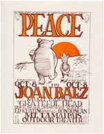 JOAN BAEZ & THE GRATEFUL DEAD CONCERT HANDBILL SIGNED BY STANLEY MOUSE.