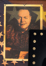 MARK ARMINSKI "AMERICAN HERO" LARRY FLYNT SIGNED ORIGINAL BLACK VELVET PORNOGRAPHIC PORTRAIT.