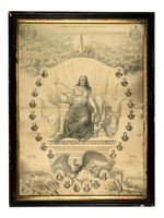 1876 CENTENNIAL EXHIBITION FRAMED PRINT.