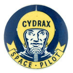 ENGLISH "CYDRAX SPACE-PILOT" BUTTON.