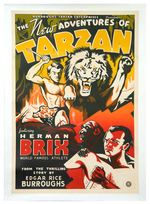 “THE NEW ADVENTURES OF TARZAN” LINEN-MOUNTED MOVIE POSTER.