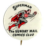 "SUPERMAN" RARE 1940s AUSTRALIAN BUTTON.