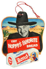 "TRY HOPPY'S FAVORITE BREAD" DIE-CUT PULL SIGN FOR STORE FAN.