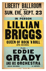 LILLIAN BRIGGS CONCERT POSTER.